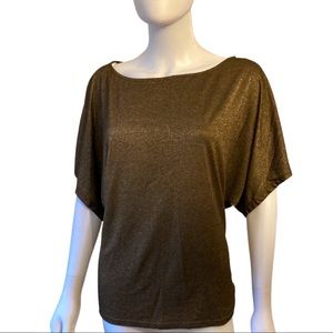 MICHAEL STARS Metallic Slouchy Tee OS. Beautiful bronze color. Perfect for Fall